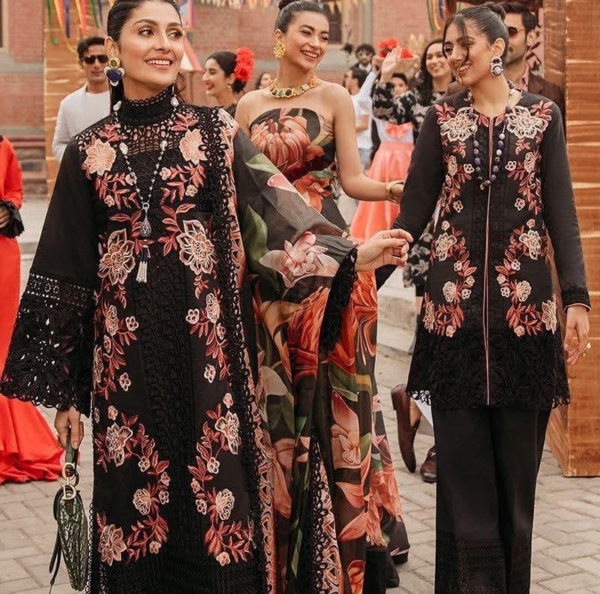 2K25 – Embroidered Lawn Suit with Silk Dupatta - Image 2