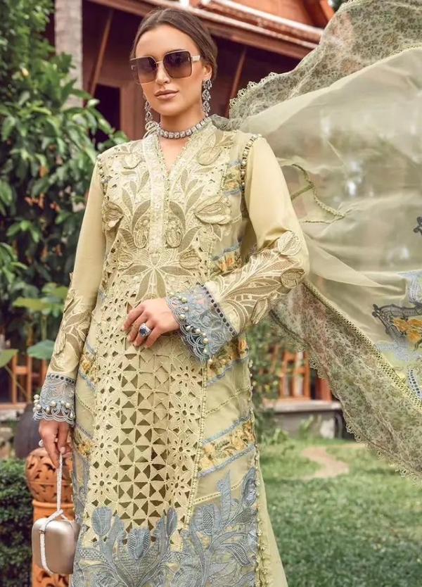 2K25 – Embroidered Lawn Suit with Ready-to-Wear Diamond Dupatta - Image 2