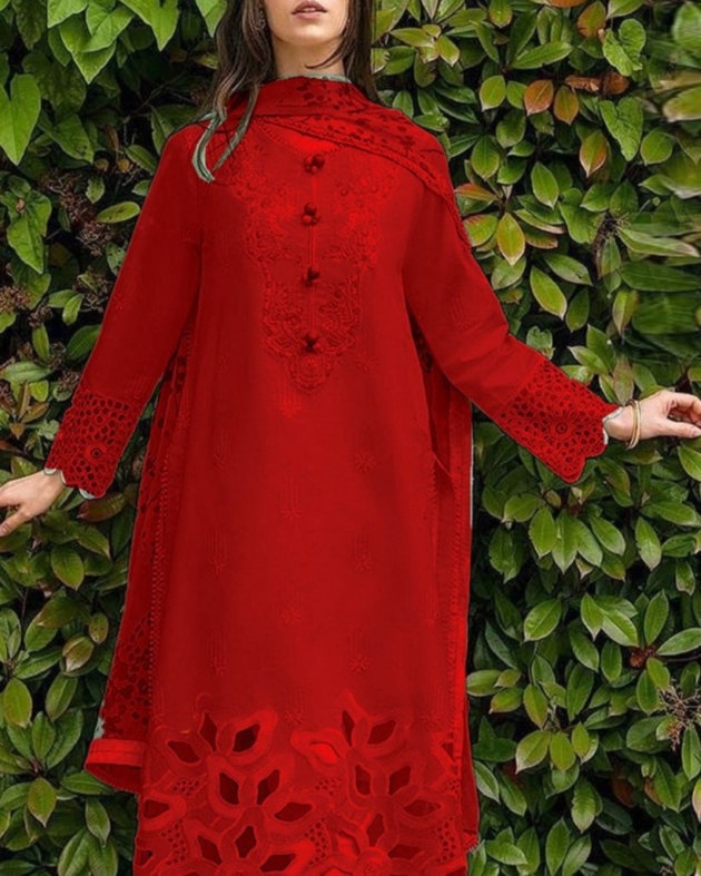Doria Lawn Suit with Embroidered Chiffon Dupatta
