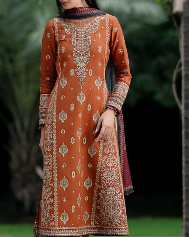 2K25 Summer Lawn Collection – Luxury 3PC Embroidered Suit