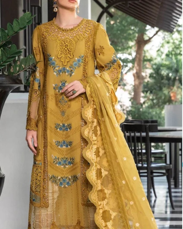 Embroidered Lawn Suit with Cutwork Dupatta - Image 2