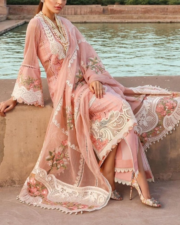 2K25 Luxury Lawn Eid Edition – Fully Embroidered Sciffli Suit with Organza Dupatta - Image 3