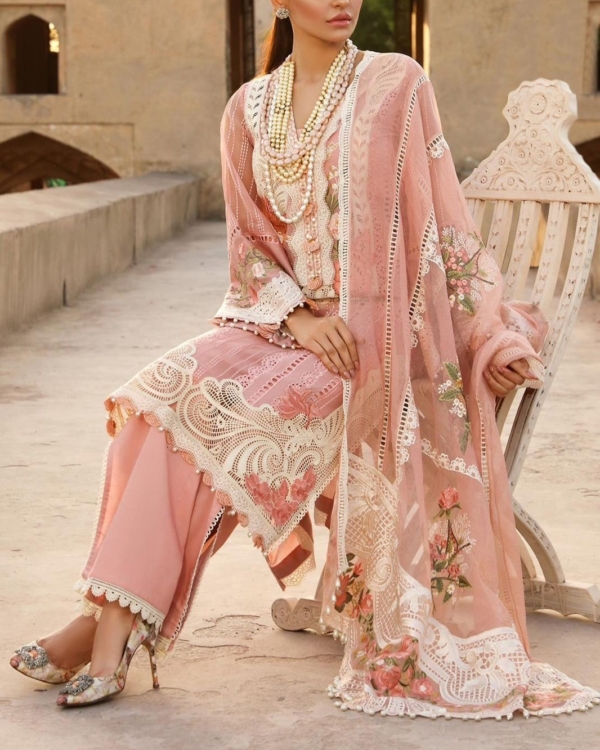 2K25 Luxury Lawn Eid Edition – Fully Embroidered Sciffli Suit with Organza Dupatta - Image 2