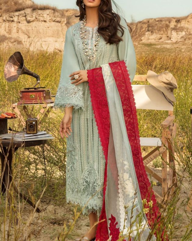2K25 Chikan Kari Cotton 3PC Suit with Embroidered Khaddi Net Dupatta