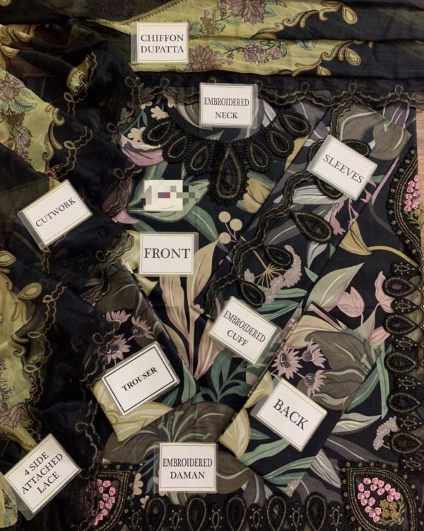 2K25 Premium Printed Lawn 3PC Suit with Embroidered Chiffon Dupatta - Image 8