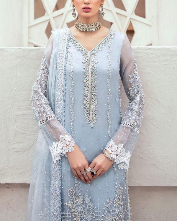 2K25 Luxury Organza 3PC Suit with Hand Adda Work - Image 3