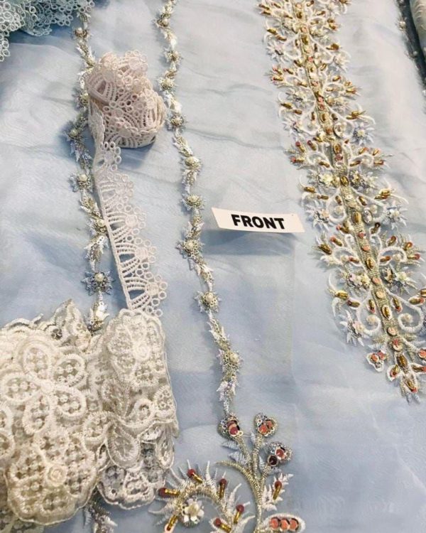 2K25 Luxury Organza 3PC Suit with Hand Adda Work - Image 6
