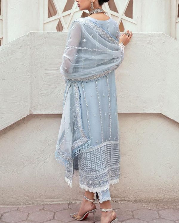 2K25 Luxury Organza 3PC Suit with Hand Adda Work - Image 2