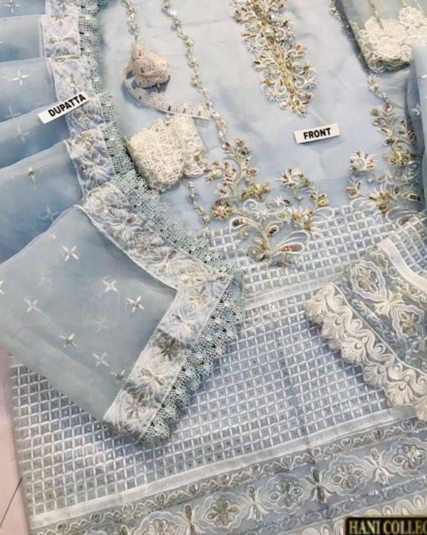 2K25 Luxury Organza 3PC Suit with Hand Adda Work - Image 7