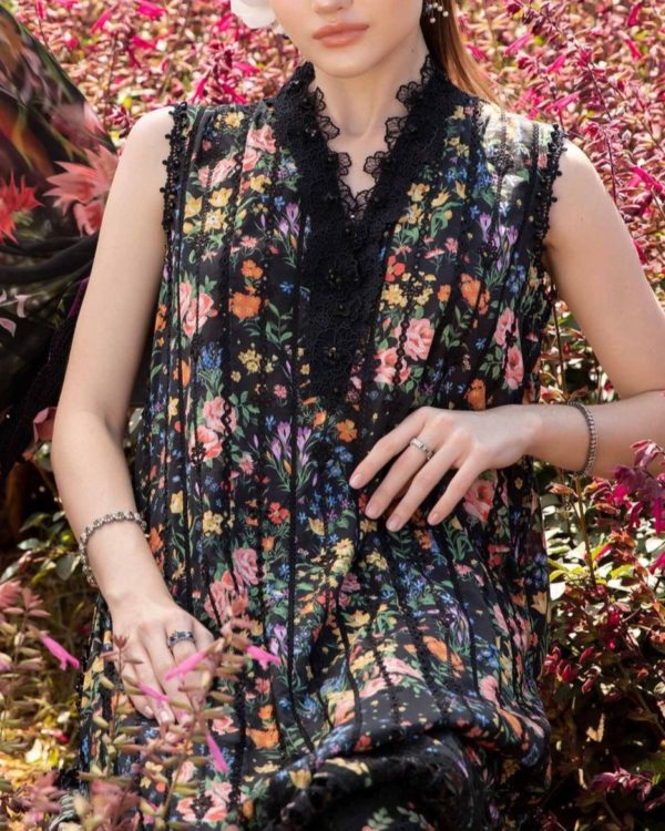 2K25 Premium Printed Lawn 3PC Suit with Embroidery Accents - Image 5