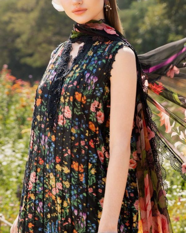2K25 Premium Printed Lawn 3PC Suit with Embroidery Accents - Image 3
