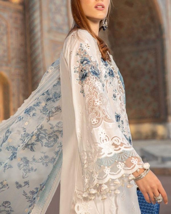 2K25 Festive Cotton 3PC Suit with Cutwork & Chikankari Embroidery - Image 5