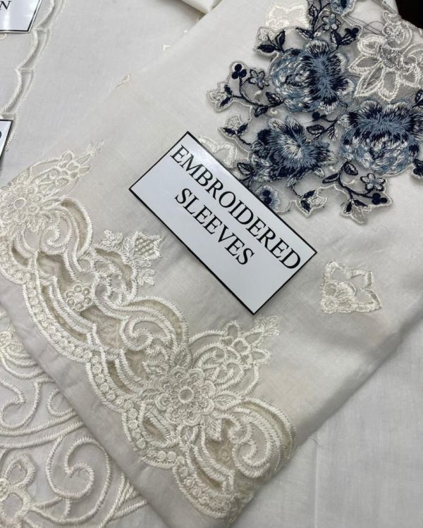 2K25 Festive Cotton 3PC Suit with Cutwork & Chikankari Embroidery - Image 8