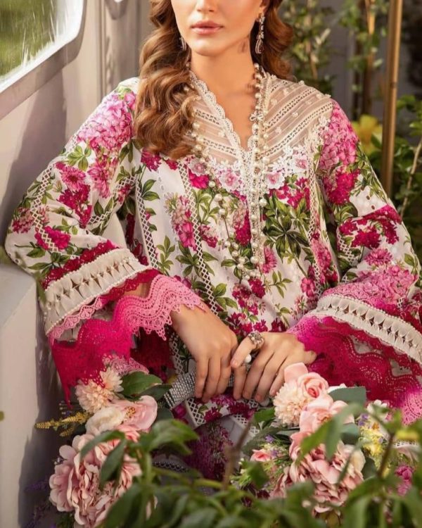 2K25 Premium Lawn 3PC Suit with Spangle Embroidery - Image 4