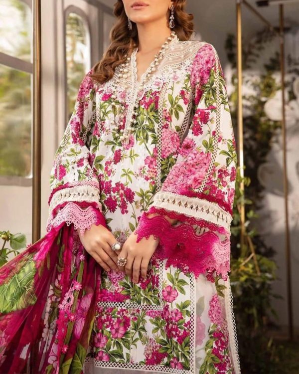 2K25 Premium Lawn 3PC Suit with Spangle Embroidery - Image 2