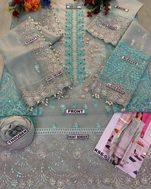 Organza Bridal Suit – 3PC | Luxury Collection 2025 - Image 9