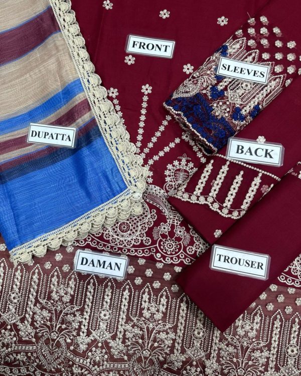 Embroidered Lawn Suit – 3PC | Summer Collection 2025 - Image 6