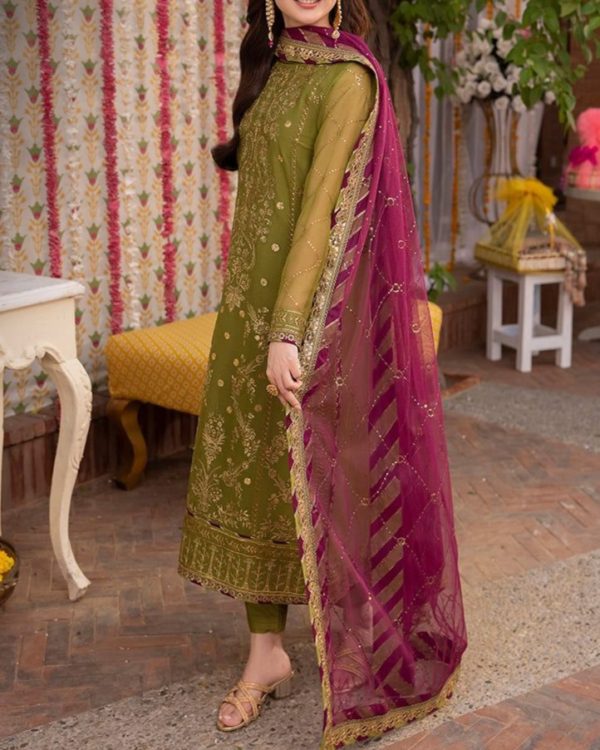 Embroidered Chiffon Suit – 3PC | Summer Collection 2025 - Image 3
