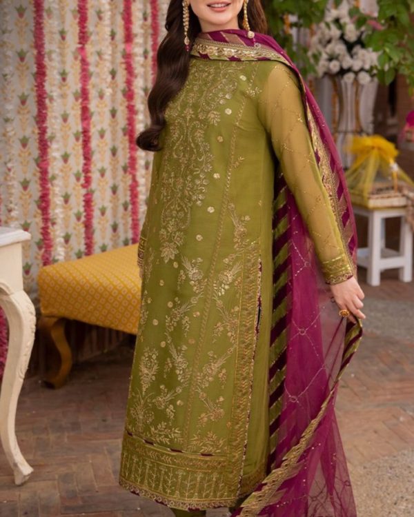 Embroidered Chiffon Suit – 3PC | Summer Collection 2025 - Image 6