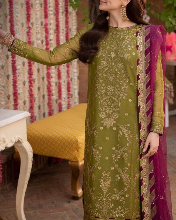 Embroidered Chiffon Suit – 3PC | Summer Collection 2025 - Image 5