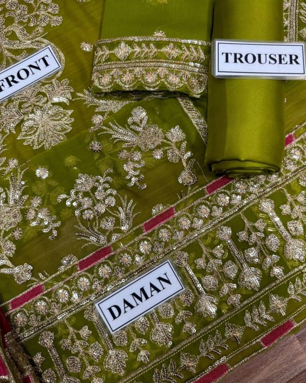 Embroidered Chiffon Suit – 3PC | Summer Collection 2025 - Image 7