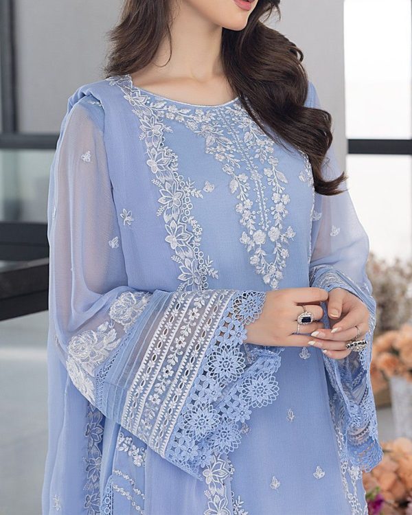 Embroidered Organza Suit – 3PC | Luxe Collection 2025 - Image 4