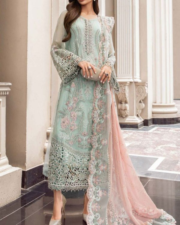 Embroidered Chiffon Maxi – 3PC | Couture Collection 2025 - Image 4