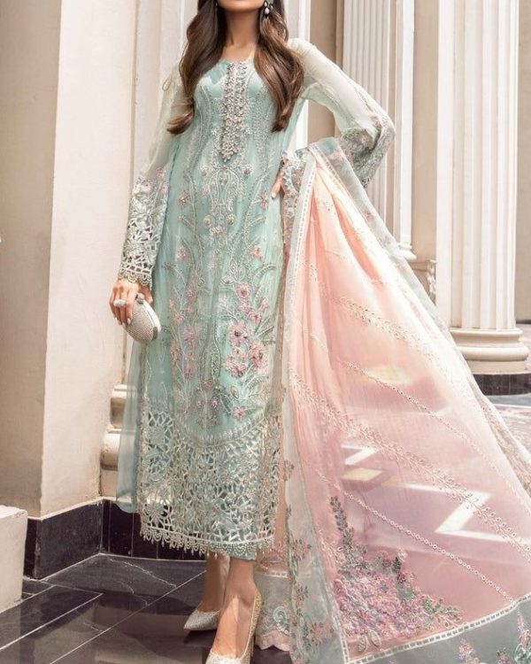 Embroidered Chiffon Maxi – 3PC | Couture Collection 2025 - Image 5