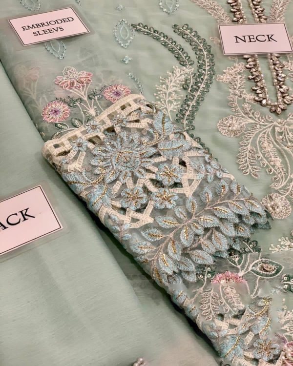 Embroidered Chiffon Maxi – 3PC | Couture Collection 2025 - Image 11