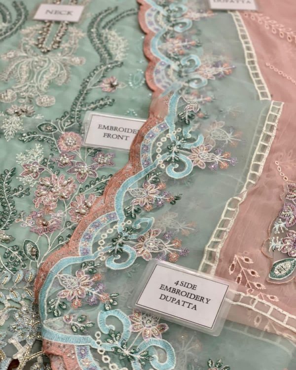 Embroidered Chiffon Maxi – 3PC | Couture Collection 2025 - Image 10