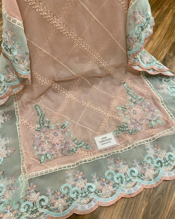Embroidered Chiffon Maxi – 3PC | Couture Collection 2025 - Image 8