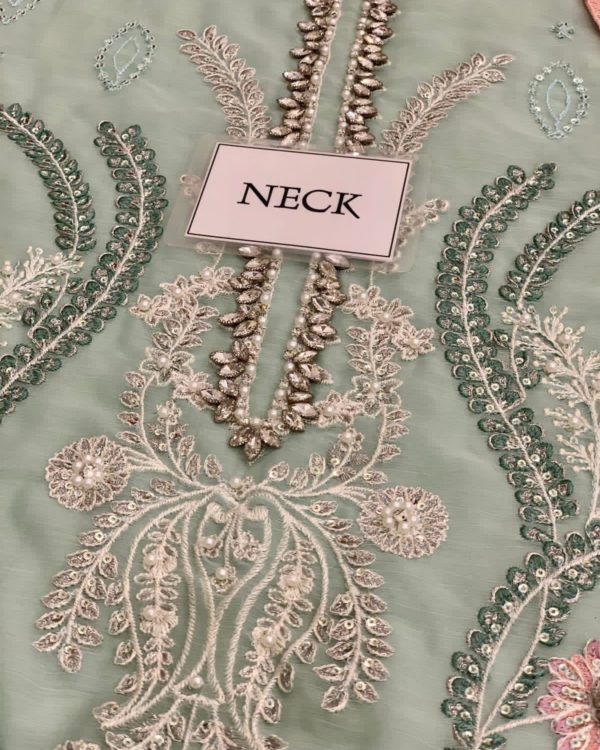 Embroidered Chiffon Maxi – 3PC | Couture Collection 2025 - Image 7