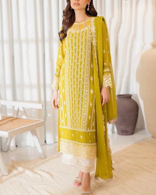 Luxury Chiffon Suit – 3PC | Embroidery Collection 2025