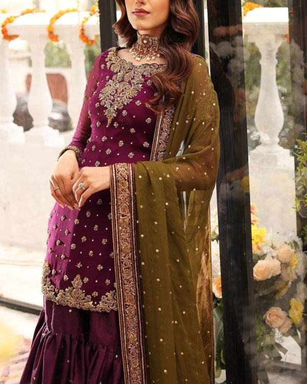 Ivory Gleam – 3PC | Festive Chiffon Series - Image 2
