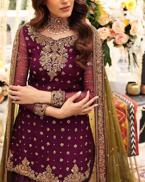 Ivory Gleam – 3PC | Festive Chiffon Series - Image 3