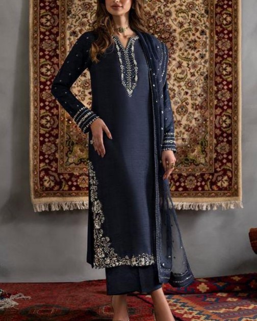 Charmuse Silk Suit – 3PC | Luxe Formal Collection
