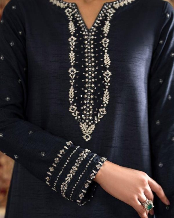 Charmuse Silk Suit – 3PC | Luxe Formal Collection - Image 2
