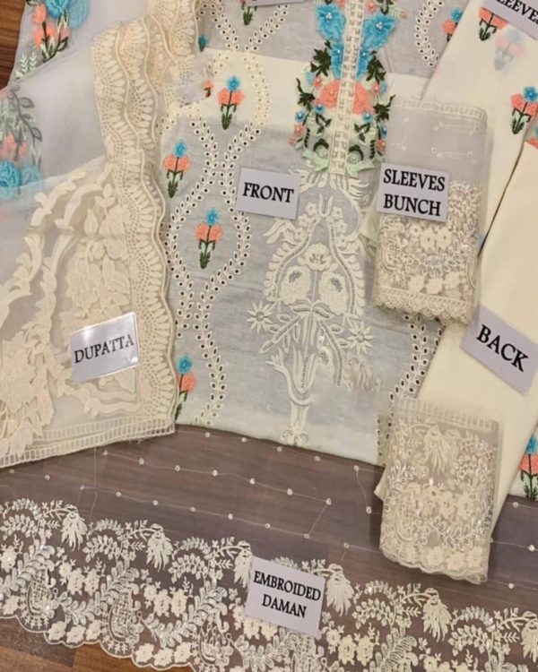 Luxury Lawn Collection – 3PC | Monsoon Blooms Design - Image 7
