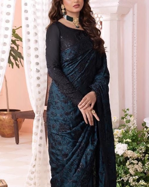 Luxury Chiffon Saree – Chandani Design