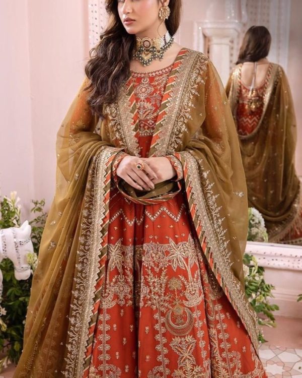 Luxury Chiffon Collection – 3PC | Hand-Embroidered Frock Design - Image 3
