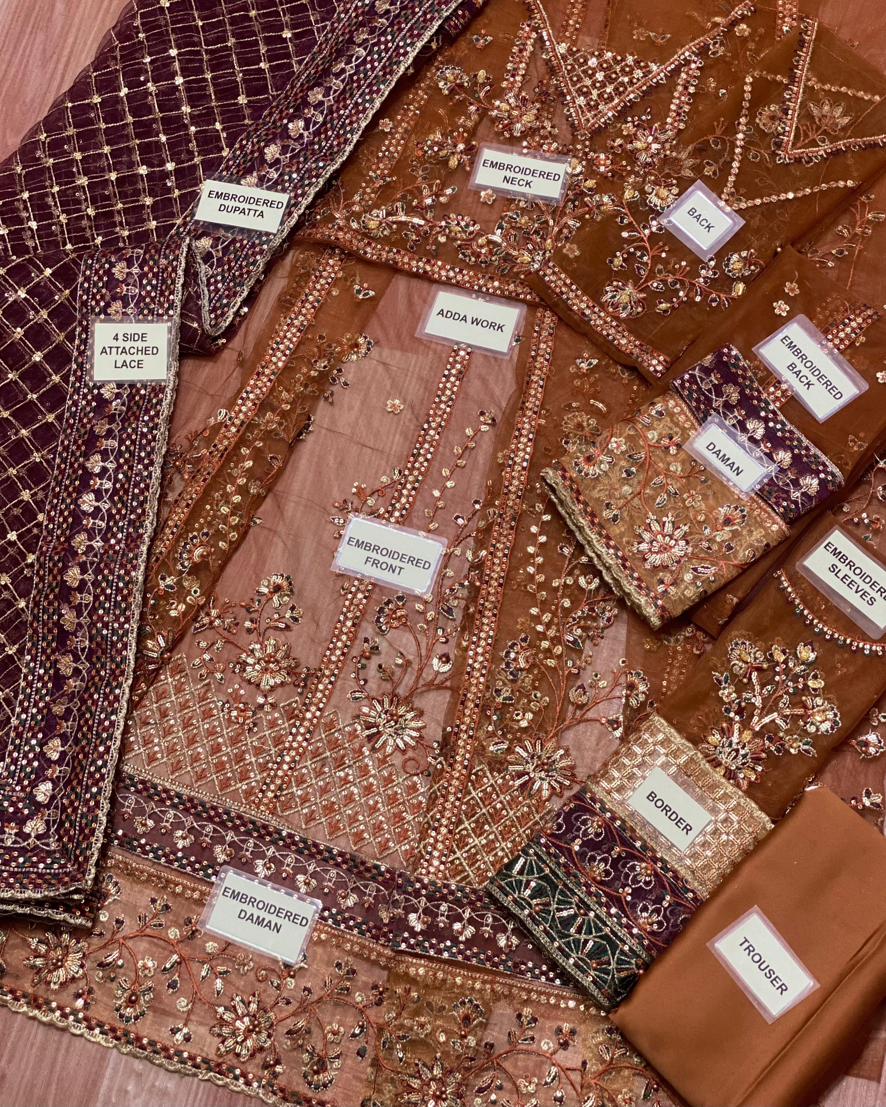 Luxury Net Frock Collection – 3PC | Pearl Embellished Design - Image 8