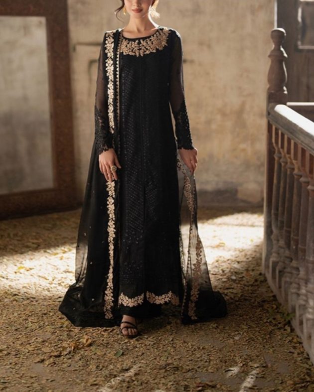 Chiffon Embroidered Suit – 3PC | Luxury Collection