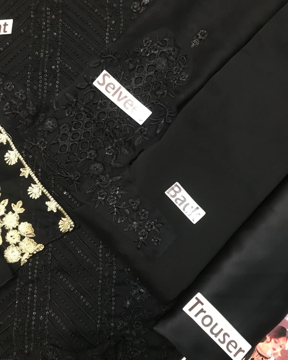 Chiffon Embroidered Suit – 3PC | Luxury Collection - Image 6