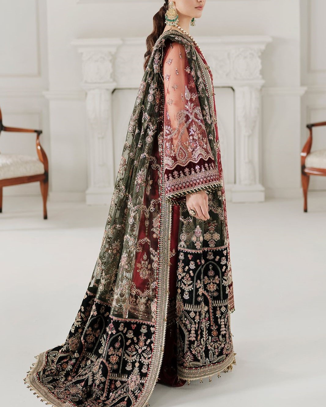 Luxury Formal Collection – 3PC | Net & Organza Edition - Image 3