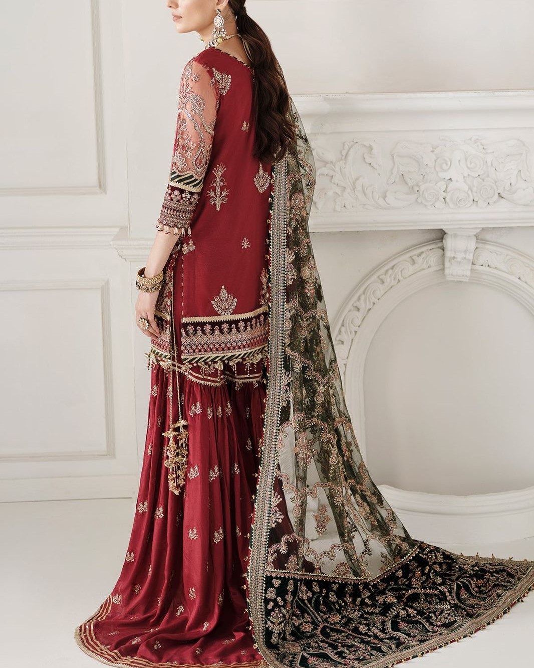 Luxury Formal Collection – 3PC | Net & Organza Edition - Image 4