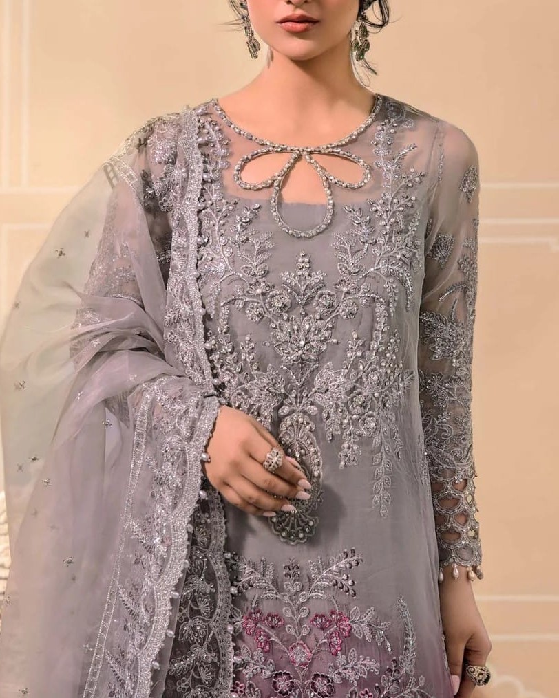 Organza Tie & Dye Suit – 3PC | Festive Collection - Image 4