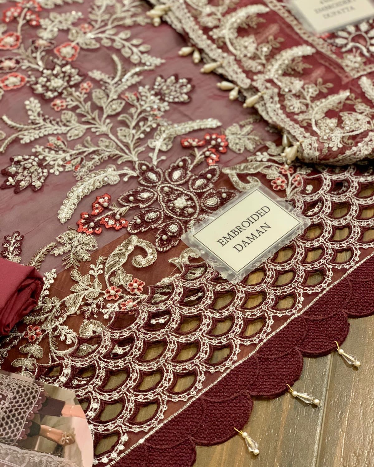 Organza Tie & Dye Suit – 3PC | Festive Collection - Image 8