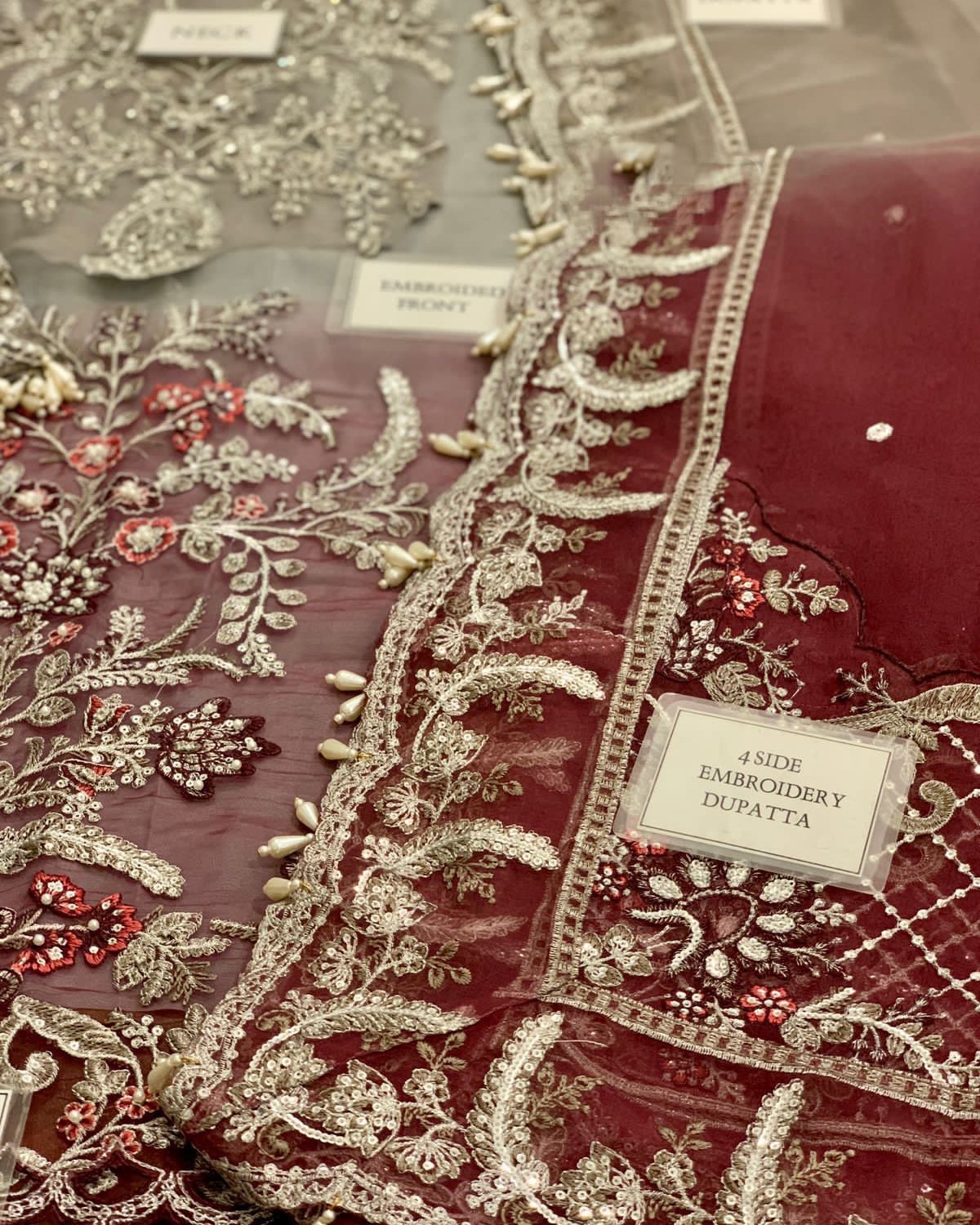 Organza Tie & Dye Suit – 3PC | Festive Collection - Image 7