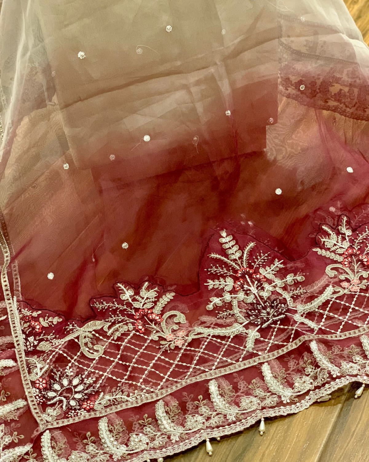 Organza Tie & Dye Suit – 3PC | Festive Collection - Image 6