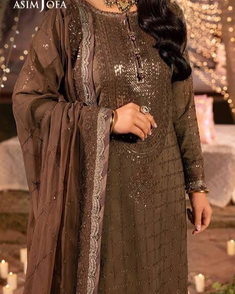 Chiffon Suit – 3PC | Espresso Charm Collection - Image 4